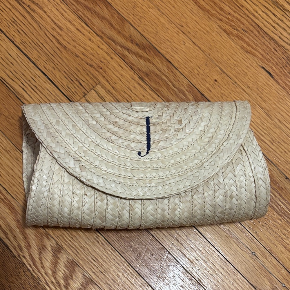 Mark & Graham Natural Woven Clutch / New!